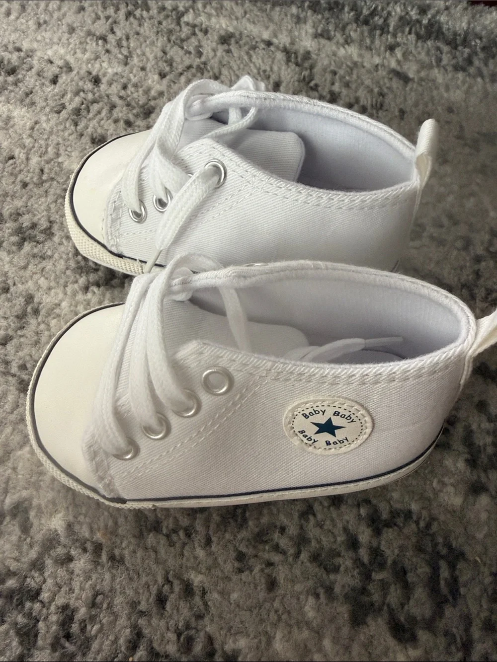 White Canvas Baby Sneakers